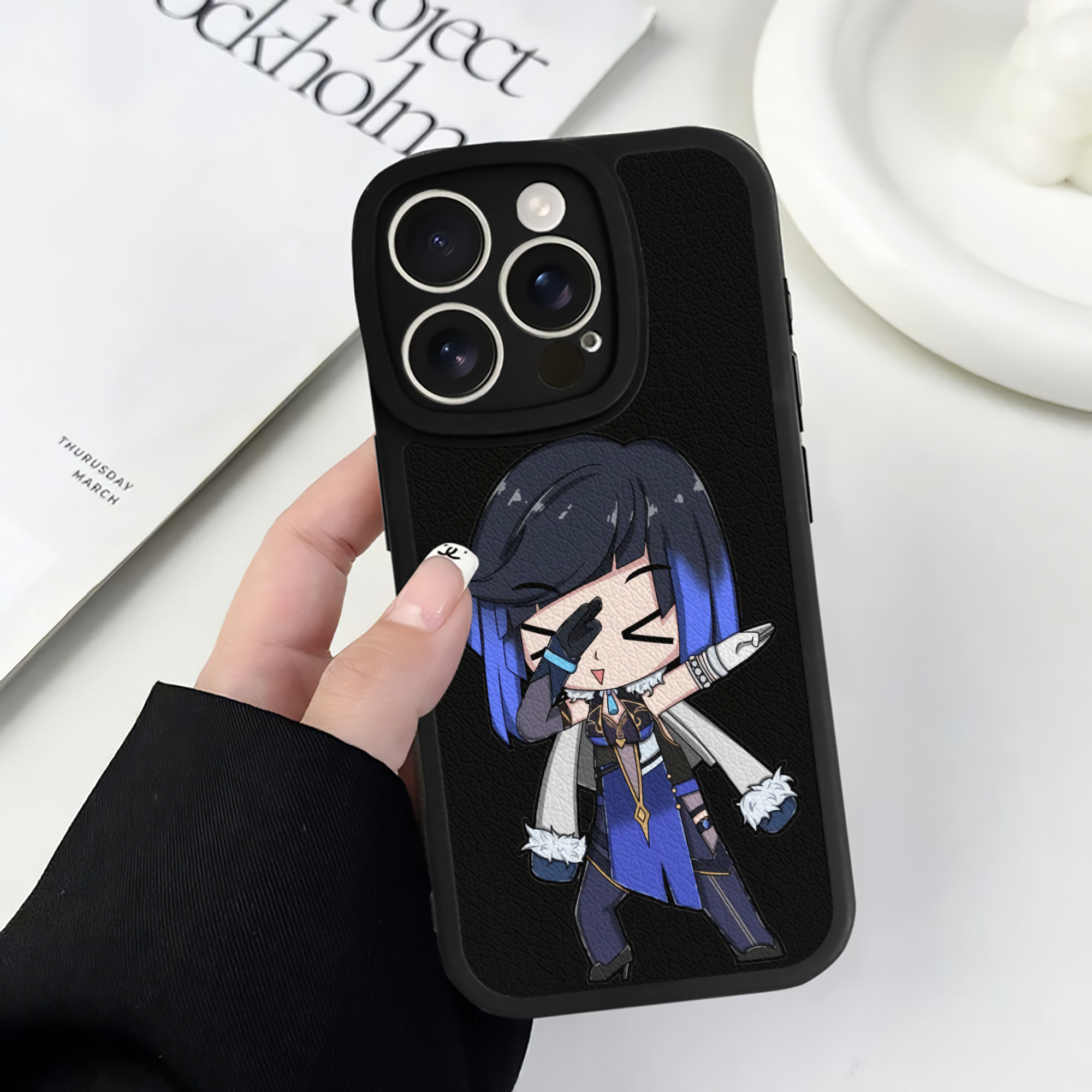 げんし神 夜兰 やらん genshin Yaran 【iPhone 16シリーズ対応】シリコンスマホケース（レザー調） 材質：シリコン